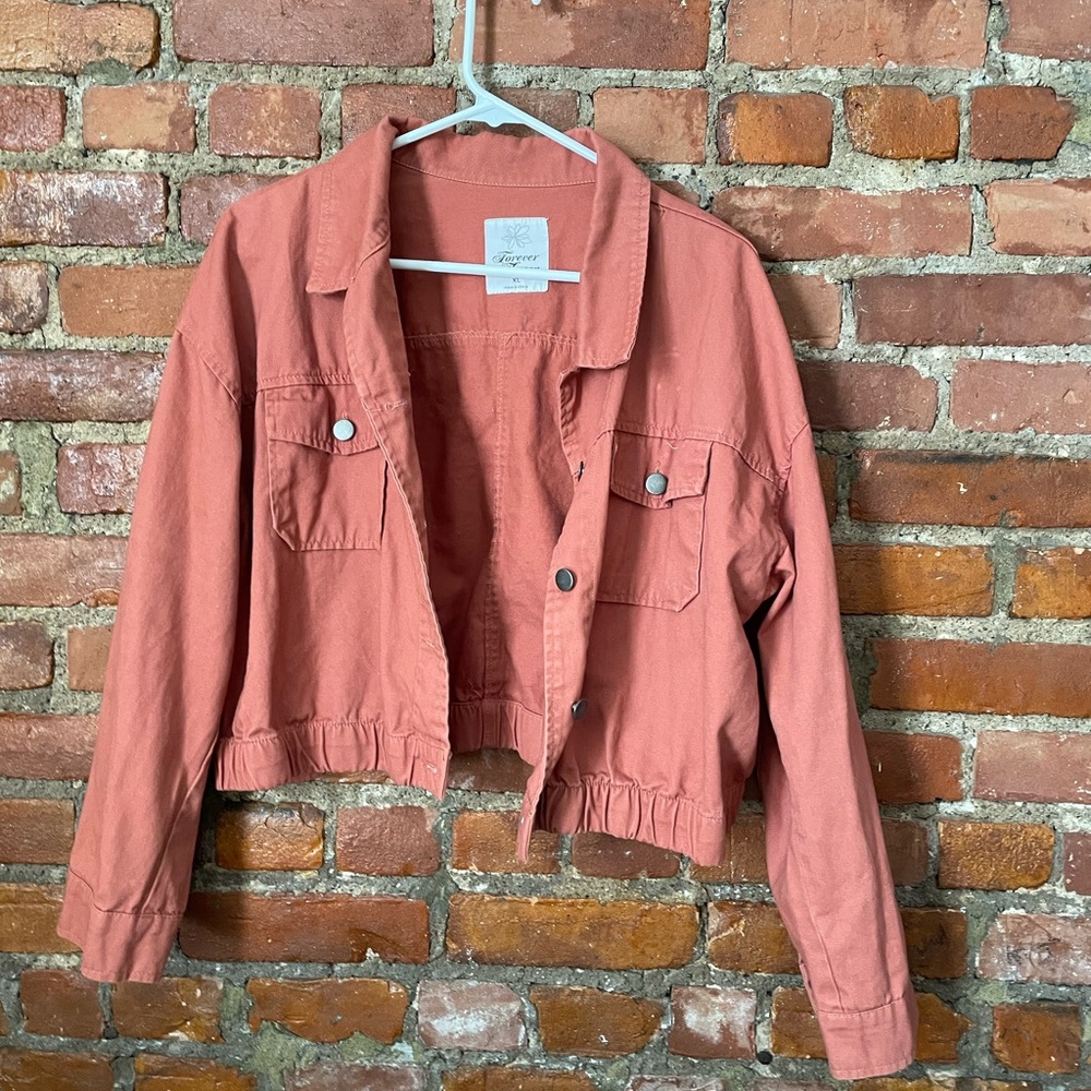Dusty rose cropped jacket